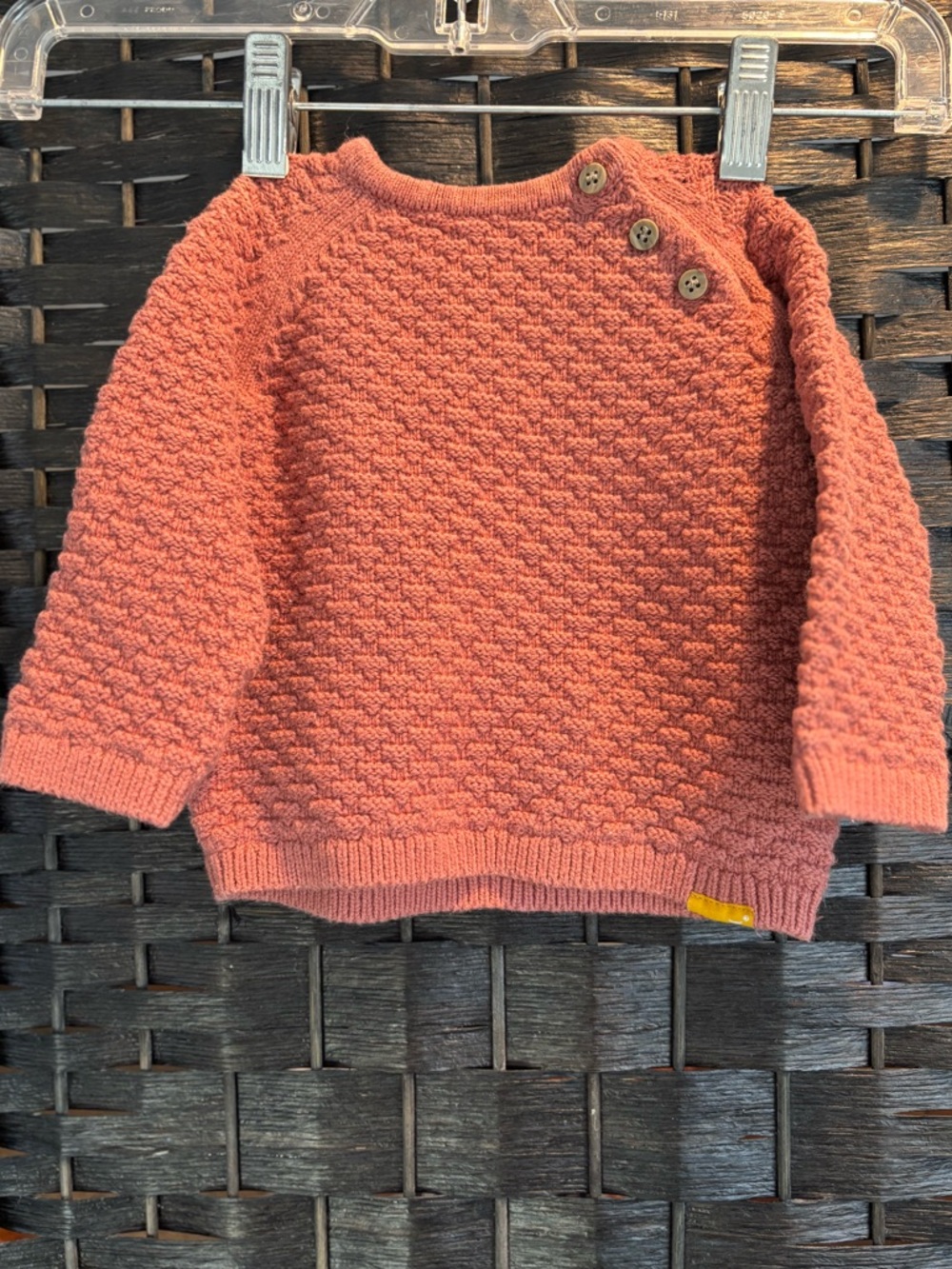 Infant Textured Organic Knit Sweater - gender neutral 6months & 9months avail